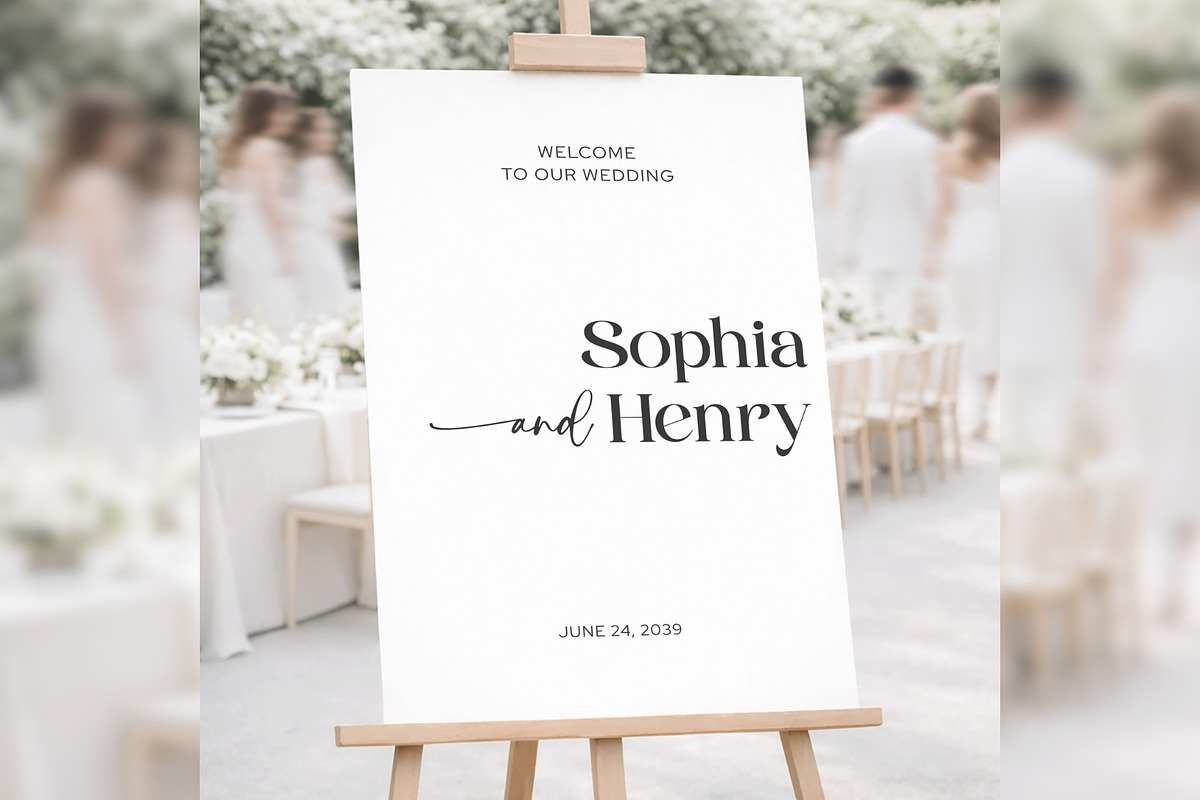 Minimal Welcome Sign Canva bd006, a Poster Template by TyphoonStudio (Photo 1 of 10)