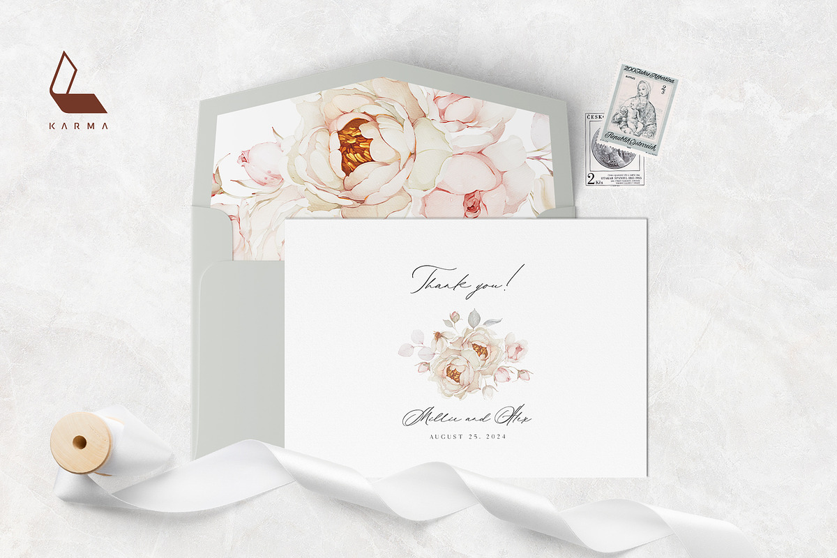 Fiona Wedding Set, an Invitation Template by Karma (Photo 9 of 9)