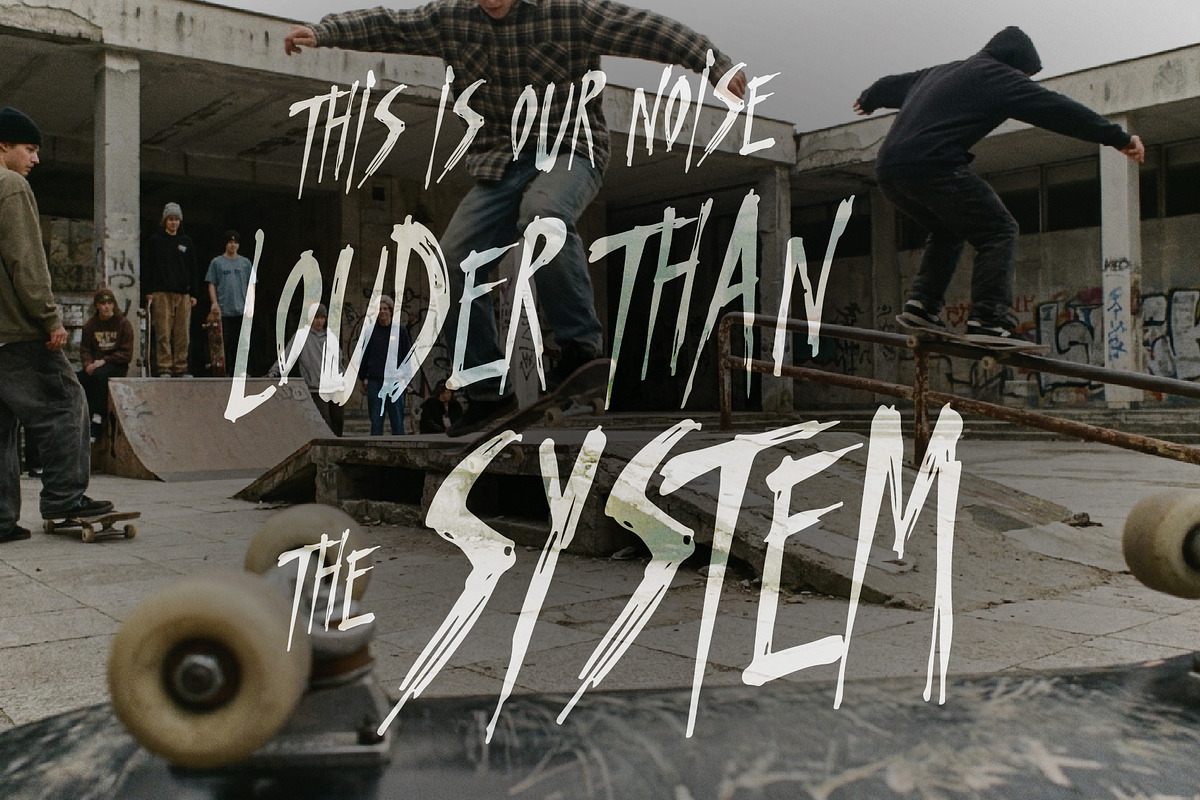 Punksters Trauma - Break the Rules, a Handwritten Font by HypeWorksCo (Photo 6 of 14)