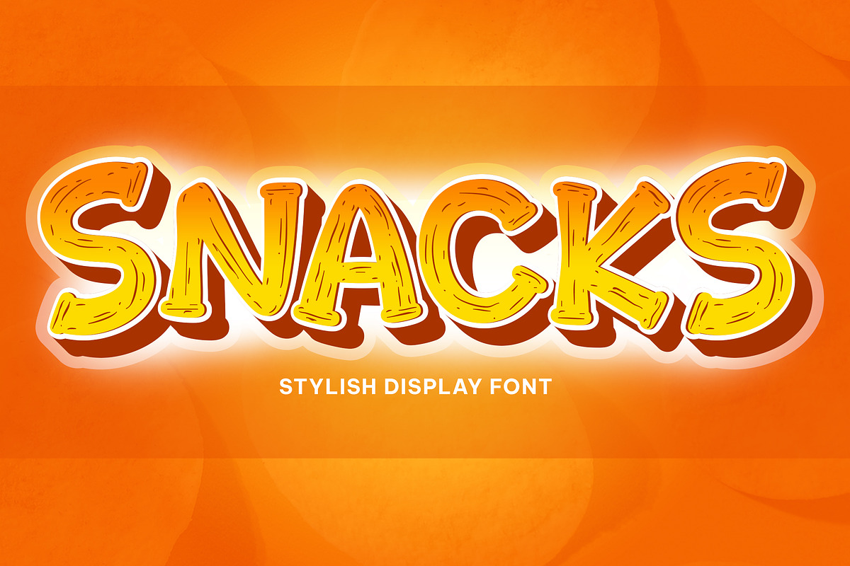 Snacks - Stylish Display Font, a Font by Fontcastle (Photo 1 of 7)