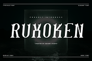 Ruxoken - Elegant Serif Font, a Serif Font by Iqsiart Studio (Thumbnail 1 of 6)