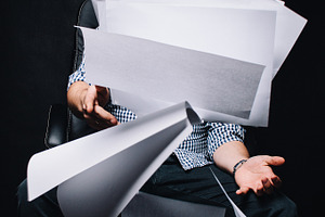 Paperwork stock photo containing paper and man