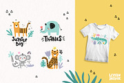 Jungle animals kids clipart set, an Animal Illustration by Leysan Shayak (Thumbnail 6 of 9)