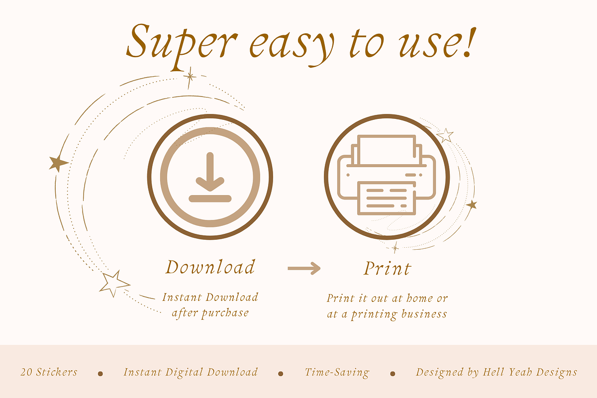 Elegant Round Stickers, a Stationery Template by Hell Yeah Designs (Photo 2 of 5)