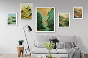 Golden Landscape Illustration, a Decorative Illustration by Housui Patterns (Thumbnail 9 of 10)