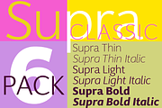 Supra Classic 6-Pack, a Sans Serif Font by Wiescher Design (Thumbnail 1 of 4)