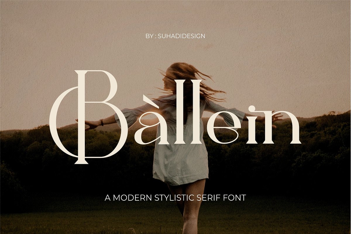 Ballein feminine serif font, a Serif Font by suhadidesign (Photo 1 of 12)