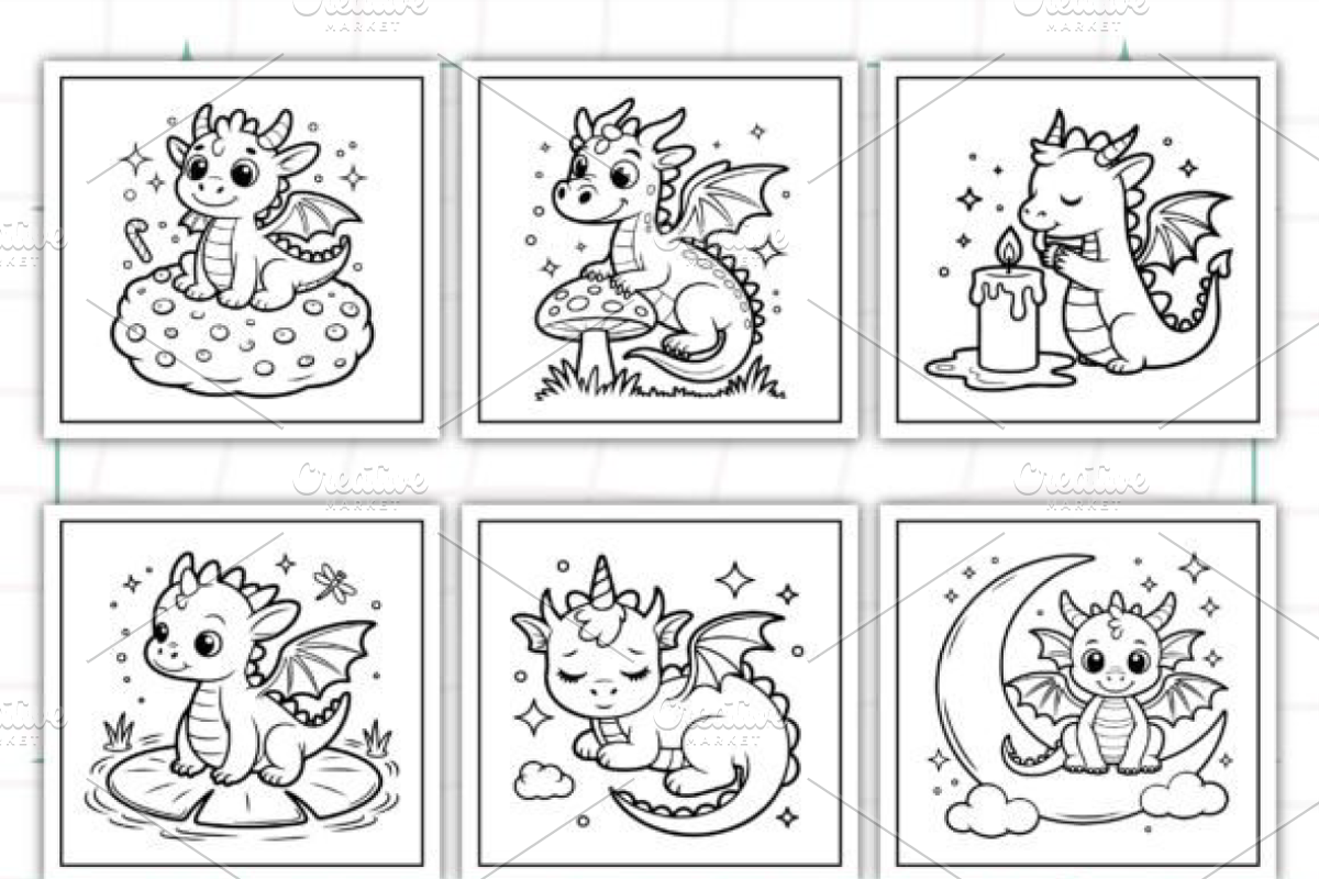 Dragons Coloring Book KDP, an Animal Illustration by Ink Gallery (Photo 8 of 9)