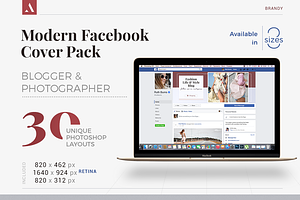 Modern Facebook Cover Pack - Brandy