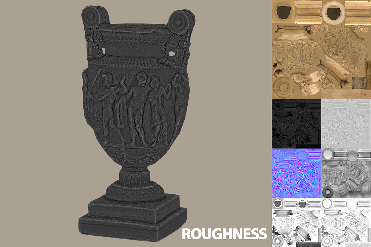 Ancient roman greek vase with LODs, an Object 3D Model by Beatheart Creative Studio (Photo 4 of 12)