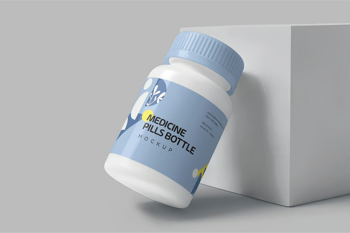 Medicine Bottle Mockup, a Product Mockup by megostudi0 (Photo 4 of 6)
