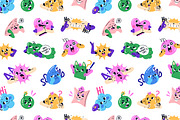 Funny characters with emotions set, a Decorative Illustration by PaperTrident (Thumbnail 4 of 6)