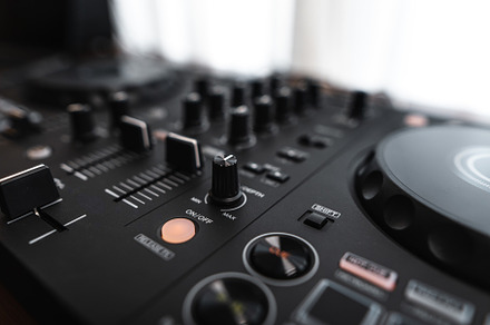 Close-up  dj controller and Sound mixing desk at home, an Arts & Entertainment Photo by Art Rachen