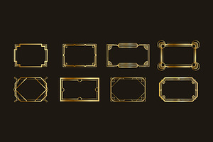 Vintage Art Deco Frame Set