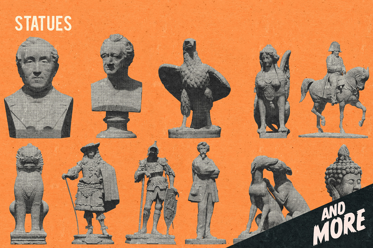Aged Halftones - Collage Creator, an Object Graphic by Template Haven (Photo 3 of 12)