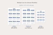 2026 2030 Printable Yearly Calendars, a Print Template by jessicamdesign (Thumbnail 3 of 4)