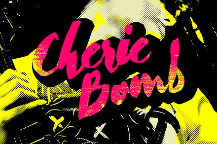 Cherie Bomb - Punk rock script font