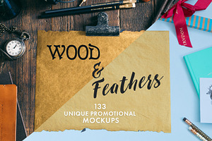 Wood & Feathers - 133 Promo Mockups