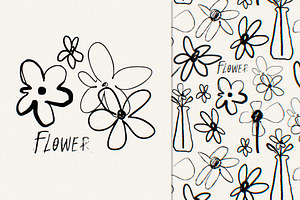 Scribbled flowers, a Decorative Illustration by Twisted Tail