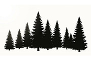 Woodland & Forest Tree Silhouettes B, an Illustration by jahid234 (Thumbnail 30 of 41)