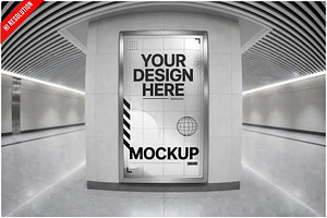 Billboard Metro Concourse Mockup PSD