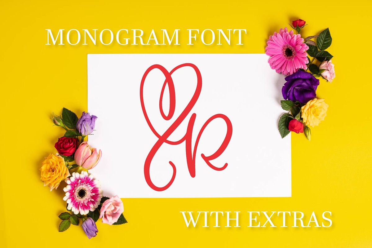 Mono Hearts - A Monogram Heart Font