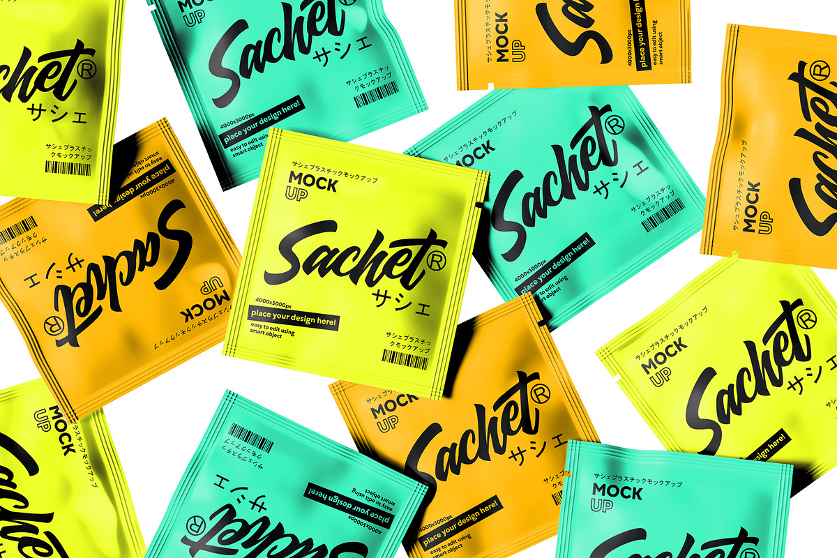 Sachet Packaging Mockup, a Packaging Mockup by megostudi0 (Photo 5 of 5)
