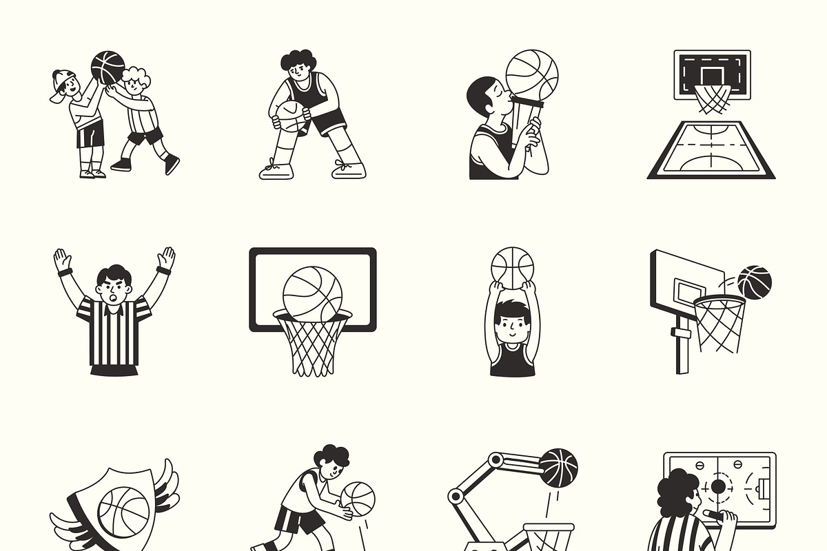 Basketball Illustration, an Outline Icon by Vectors Market (Photo 7 of 8)