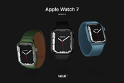Apple Watch 7 Mockup, a Wearable Device Mockup by neueworld (Thumbnail 1 of 6)