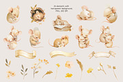 Sleeping mice graphic collection, a Decorative Illustration by PinskaDrawCute (Thumbnail 10 of 11)