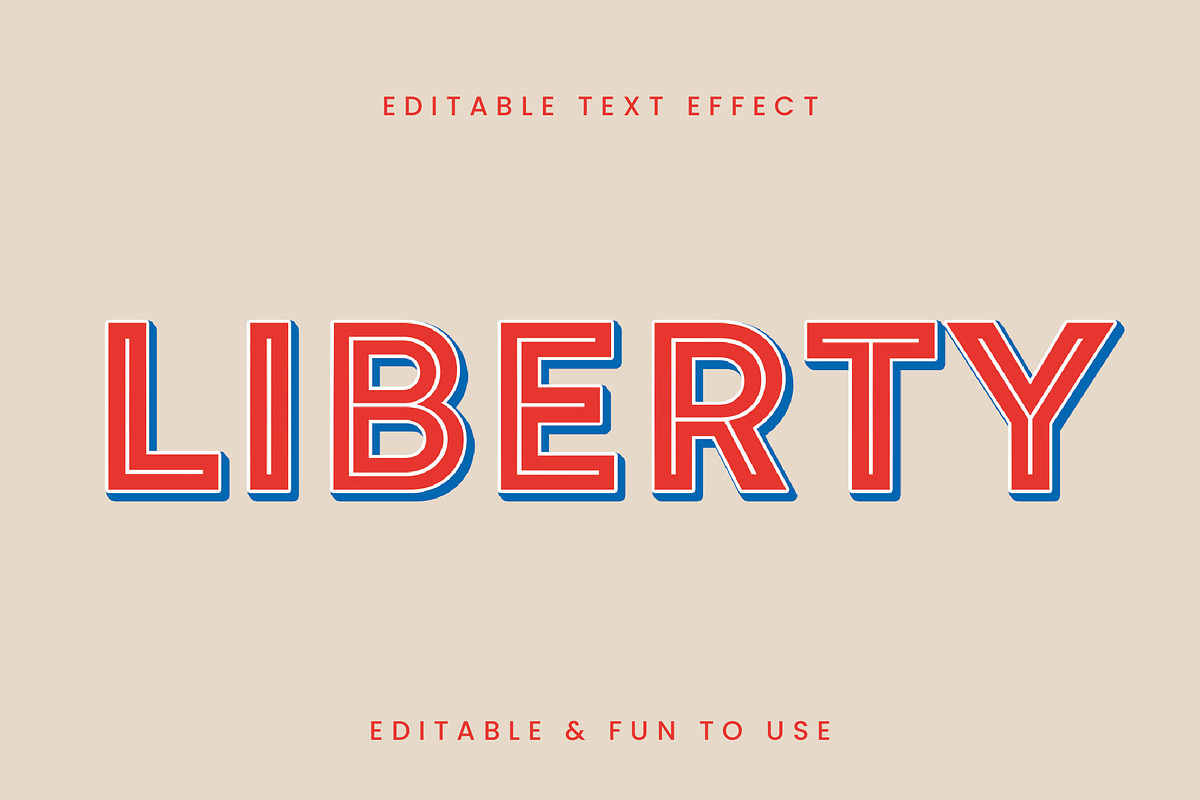Retro Outline Bold Text Effect