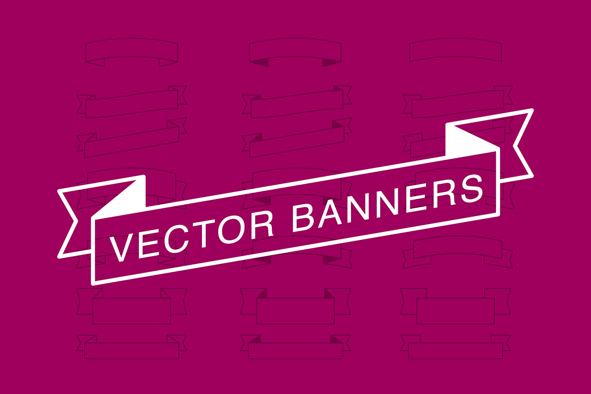 Vector Banners / Ribbons Set 1, an Object Graphic by npdstudio (Photo 1 of 2)