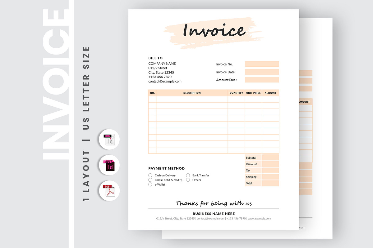Invoice, a Stationery Template by Amit Debnath