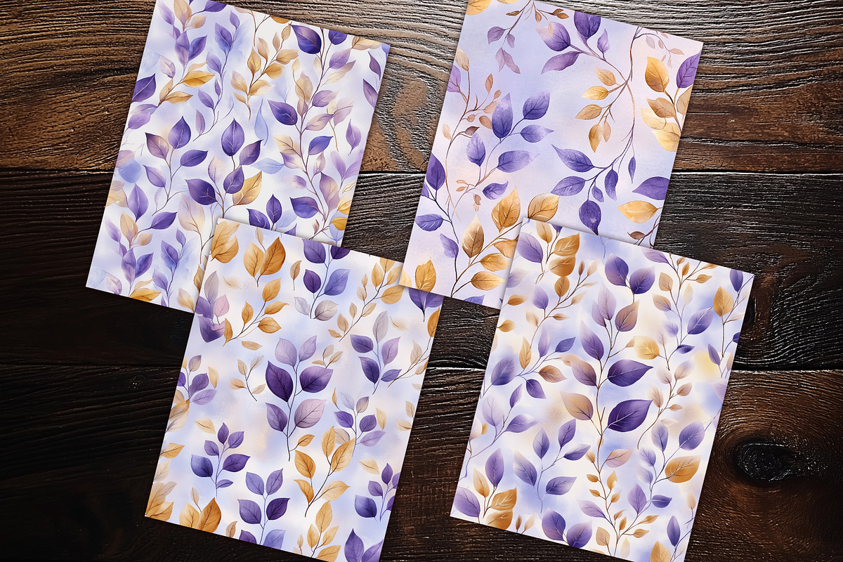 Lavender Gold Botanicals Scrapbooks, a Background Graphic by V Design Creator (Photo 8 of 12)
