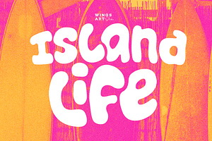 Island Life - A Summer Surf Font, a Sans Serif Font by Wingsart Studio