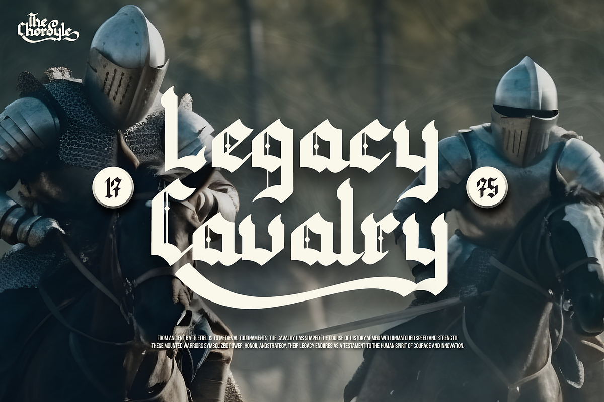 The Chordyle | Blackletter Font, a Blackletter Font by Denustudios (Photo 2 of 12)