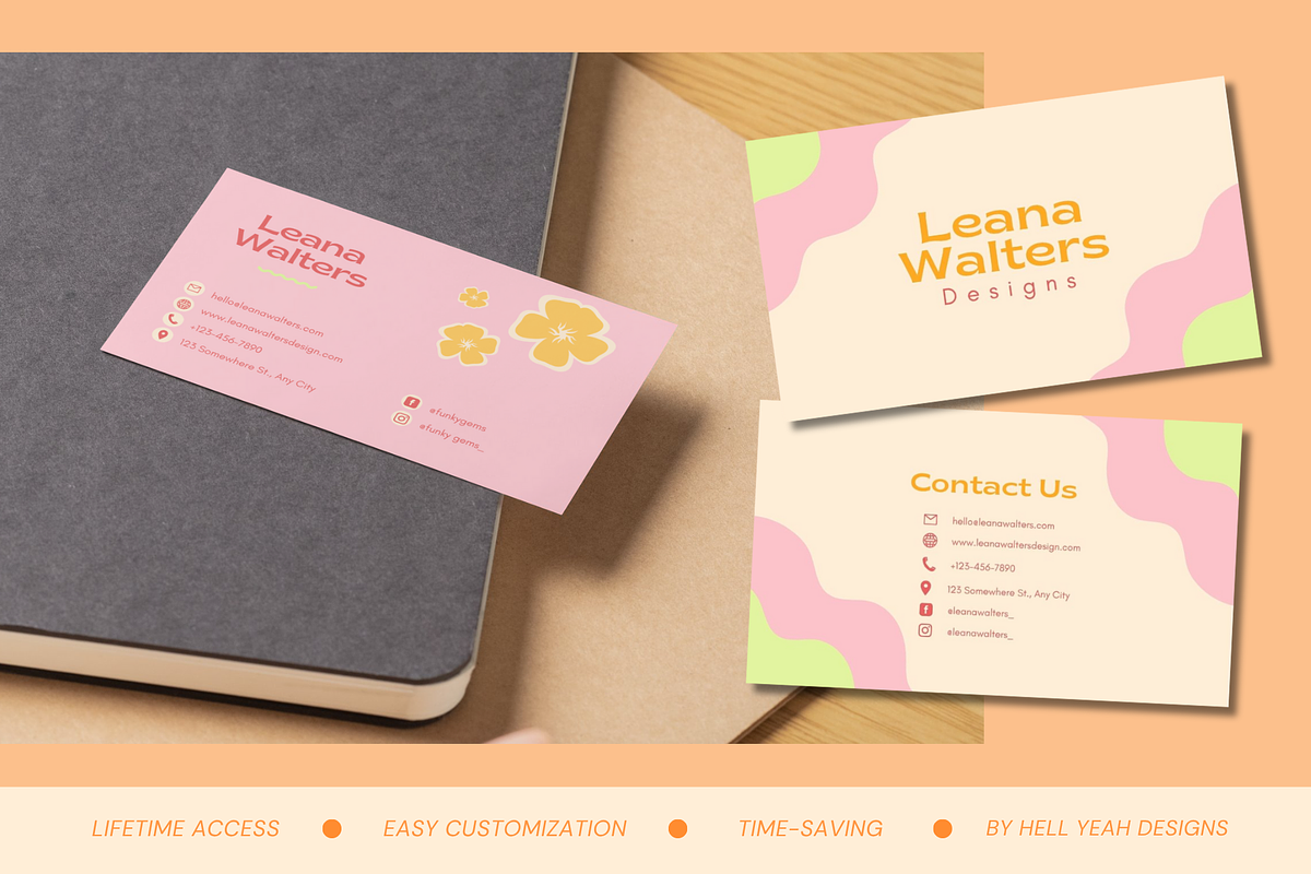 Summer Business Cards Templates, a Card Template by Hell Yeah Designs (Photo 2 of 6)
