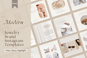 Modern Jewelry Instagram Templates