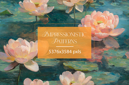 Impressionistic patterns set, a Pattern Graphic by LoveDesignShop
