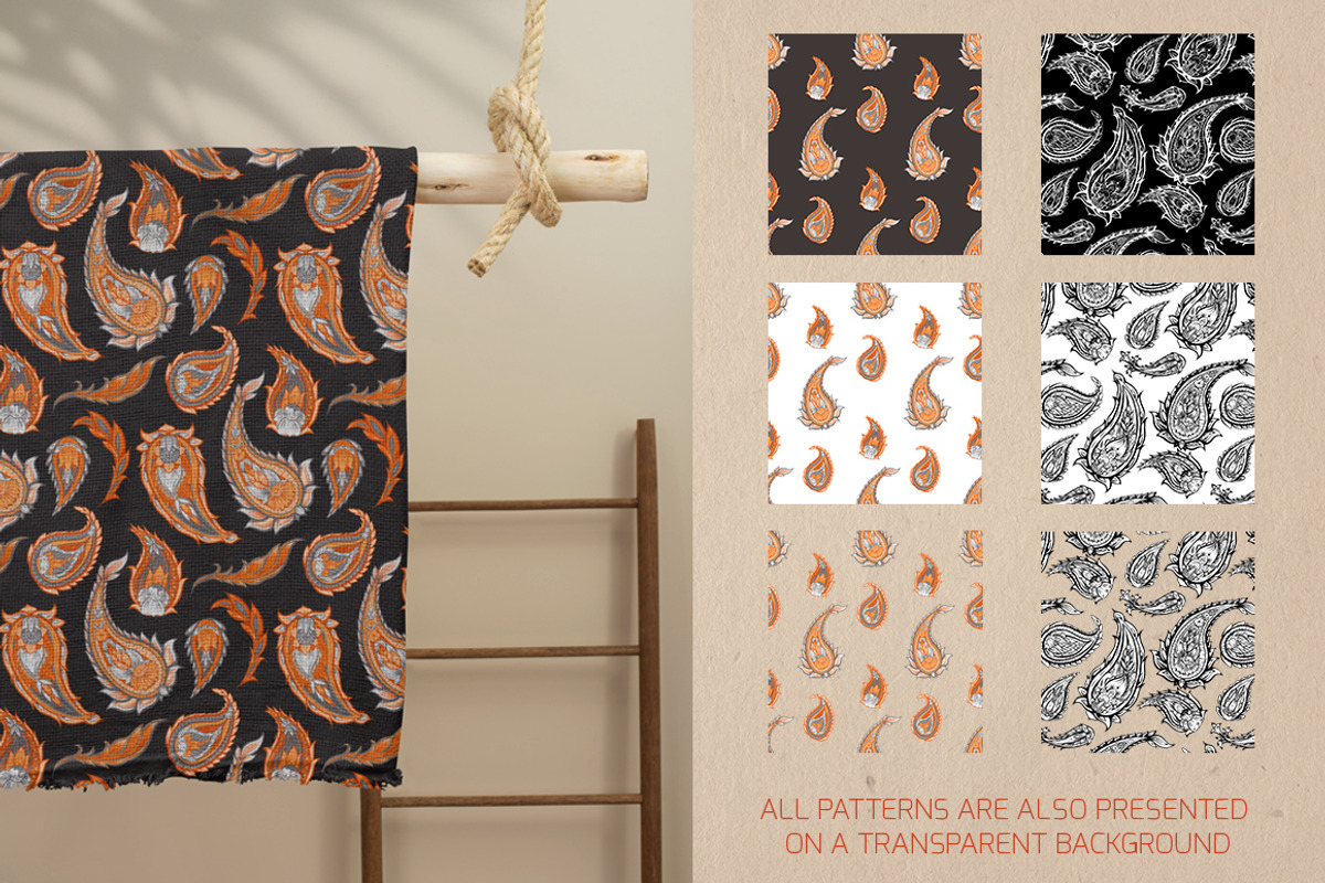 Vector Paisley patterns, a Pattern Graphic by Veleri (Photo 3 of 7)