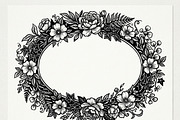 50 Elegant Floral Oval Mirror Frame, a Decorative Illustration by Amazin_art (Thumbnail 4 of 29)