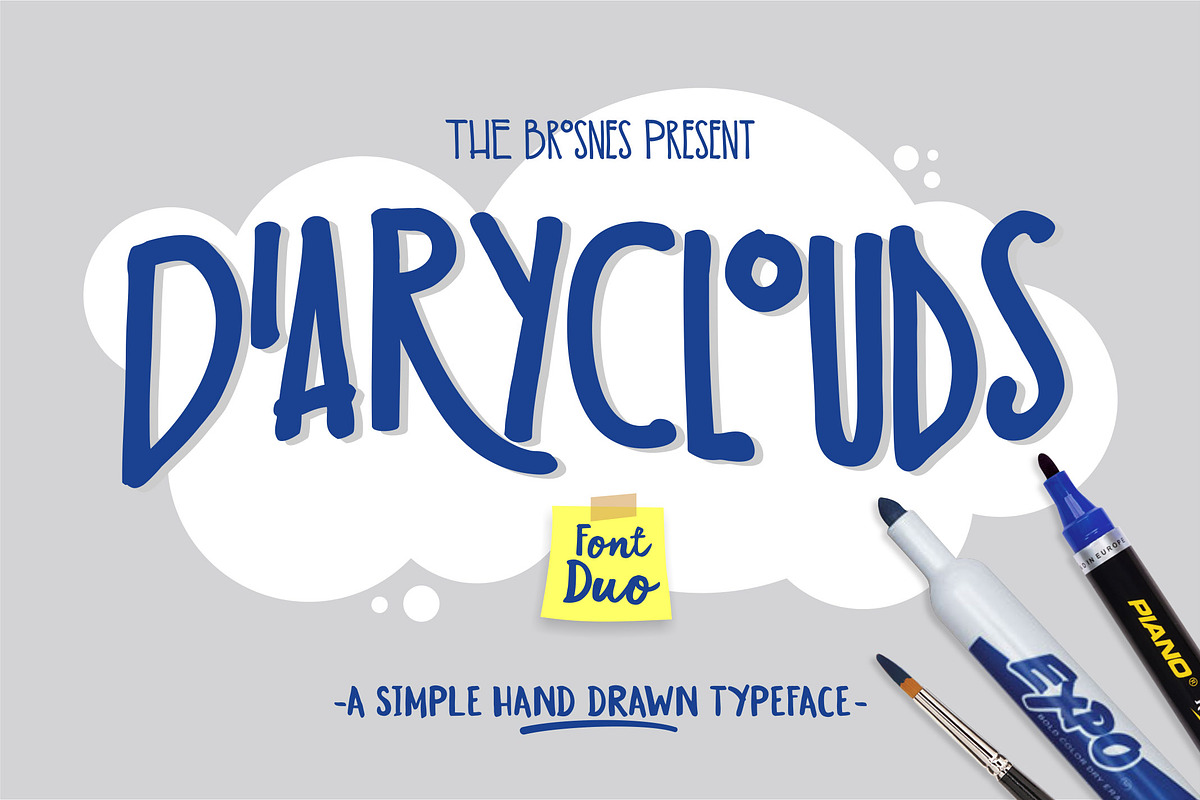 Diaryclouds typeface