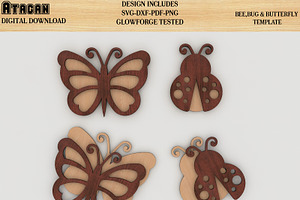 Bee Butterfly Ladybug Cut Templates