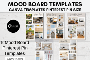 Mood Board Template For Canva, a Poster Template by Akrinity Digital