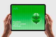 Realistic Tablet Screen Mockup, an iPad Mockup by graphypix (Thumbnail 1 of 4)