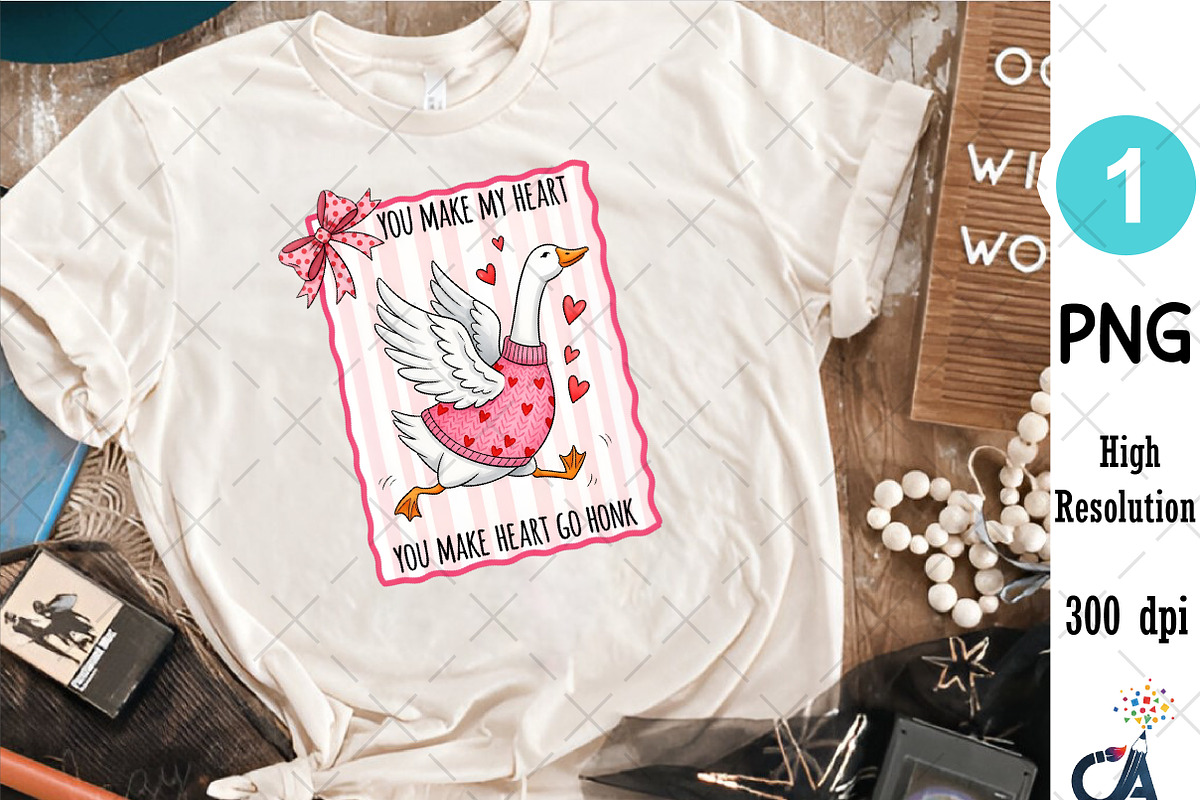 Funny Valentine Goose Go Hong Png, an Illustration by Creative Art (Photo 3 of 6)