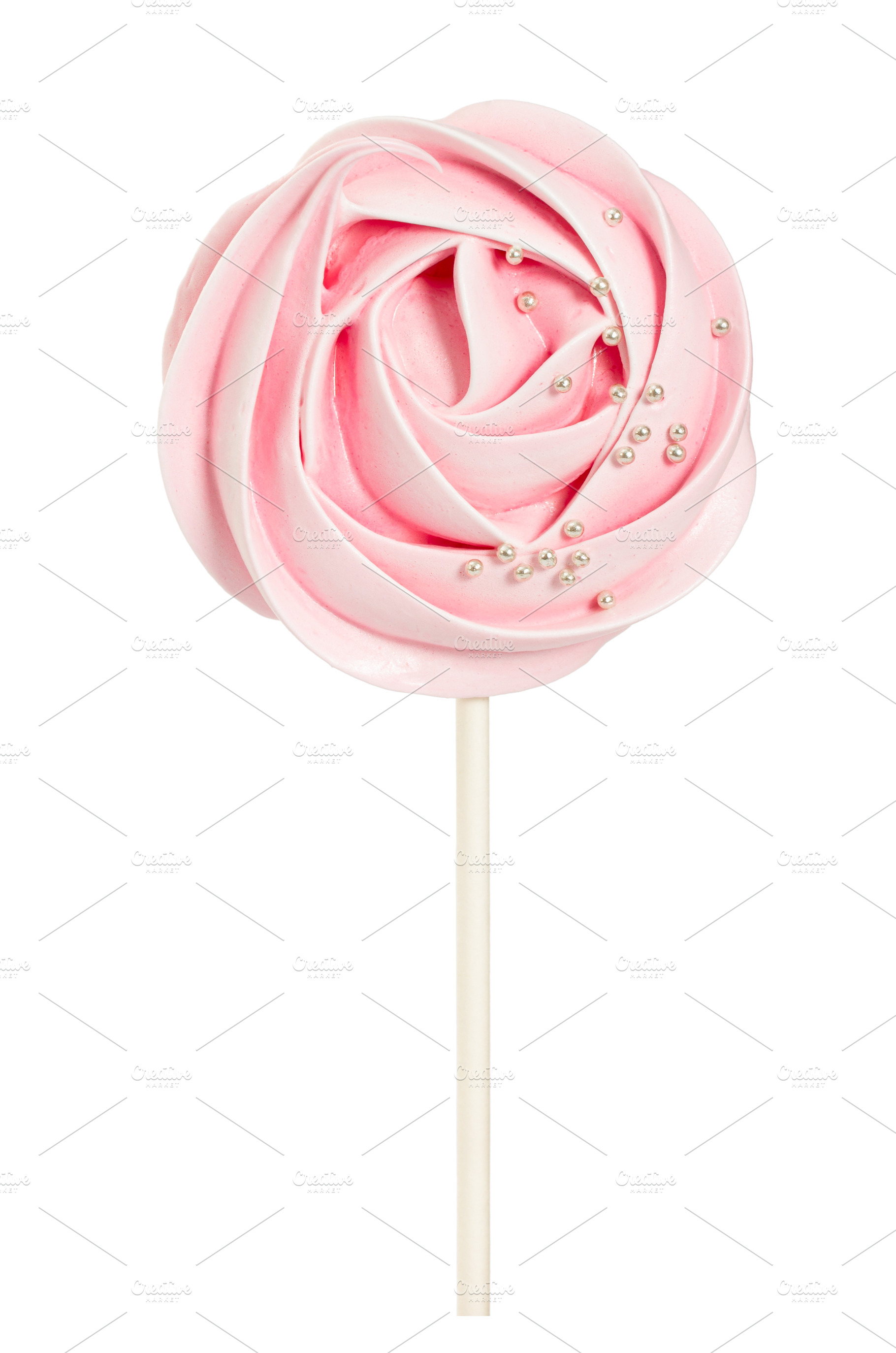 Rose shaped meringue stock photo containing meringue and pink, a Food & Drink Photo by Nataliia Pyzhova
