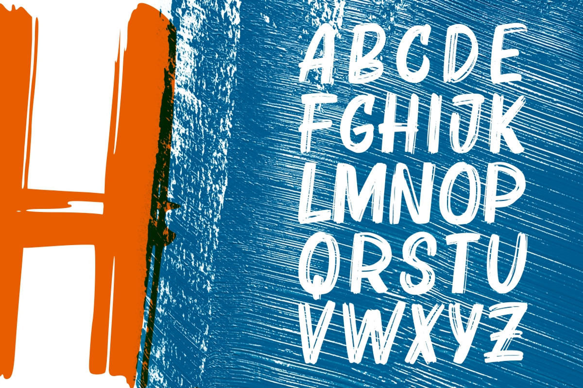 Bruzh - Handbrush Font preview 5