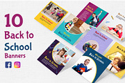 10 Back To School Banners, a Social Media Template by Nisha Droch (Thumbnail 1 of 4)