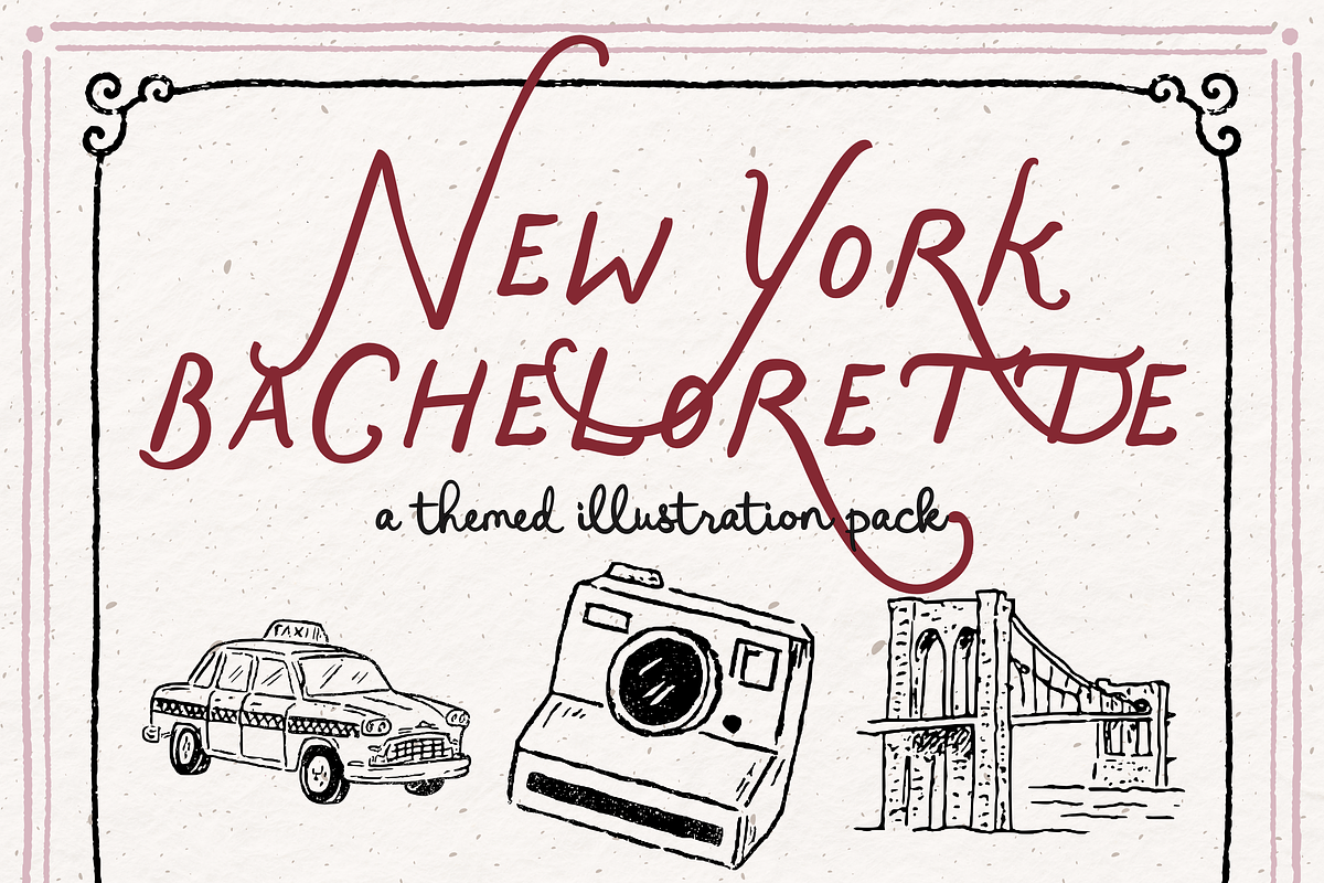 NYC Bachelorette Clipart, Party, an Object Illustration by The October Creative (Photo 2 of 7)